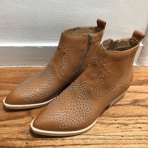 Studded Leather Bootie